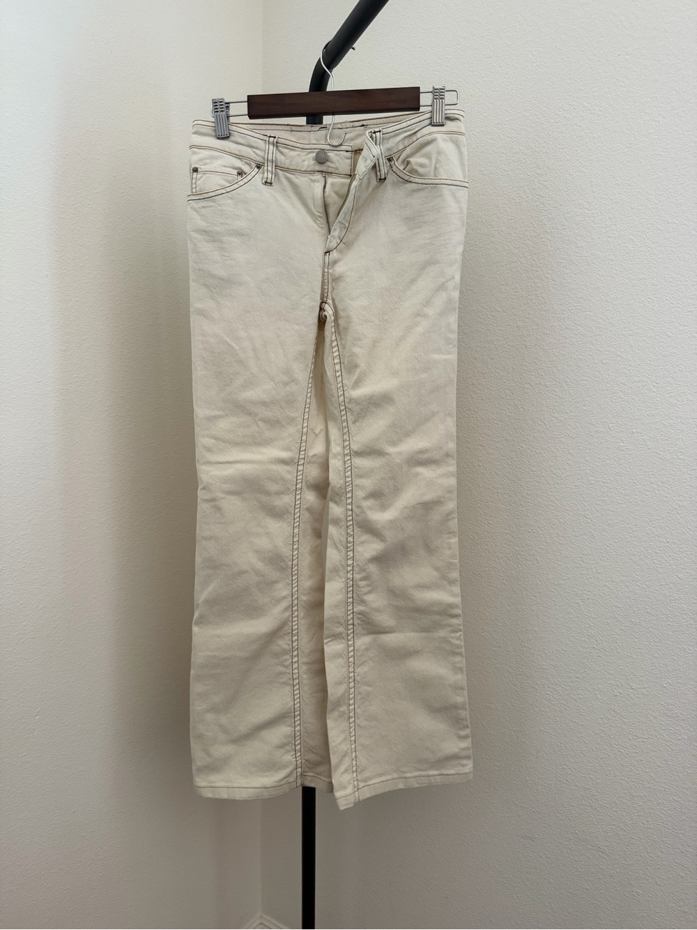 Isabel Marant Straight Leg Jeans in Cream XS 34 - Picture 2 of 6